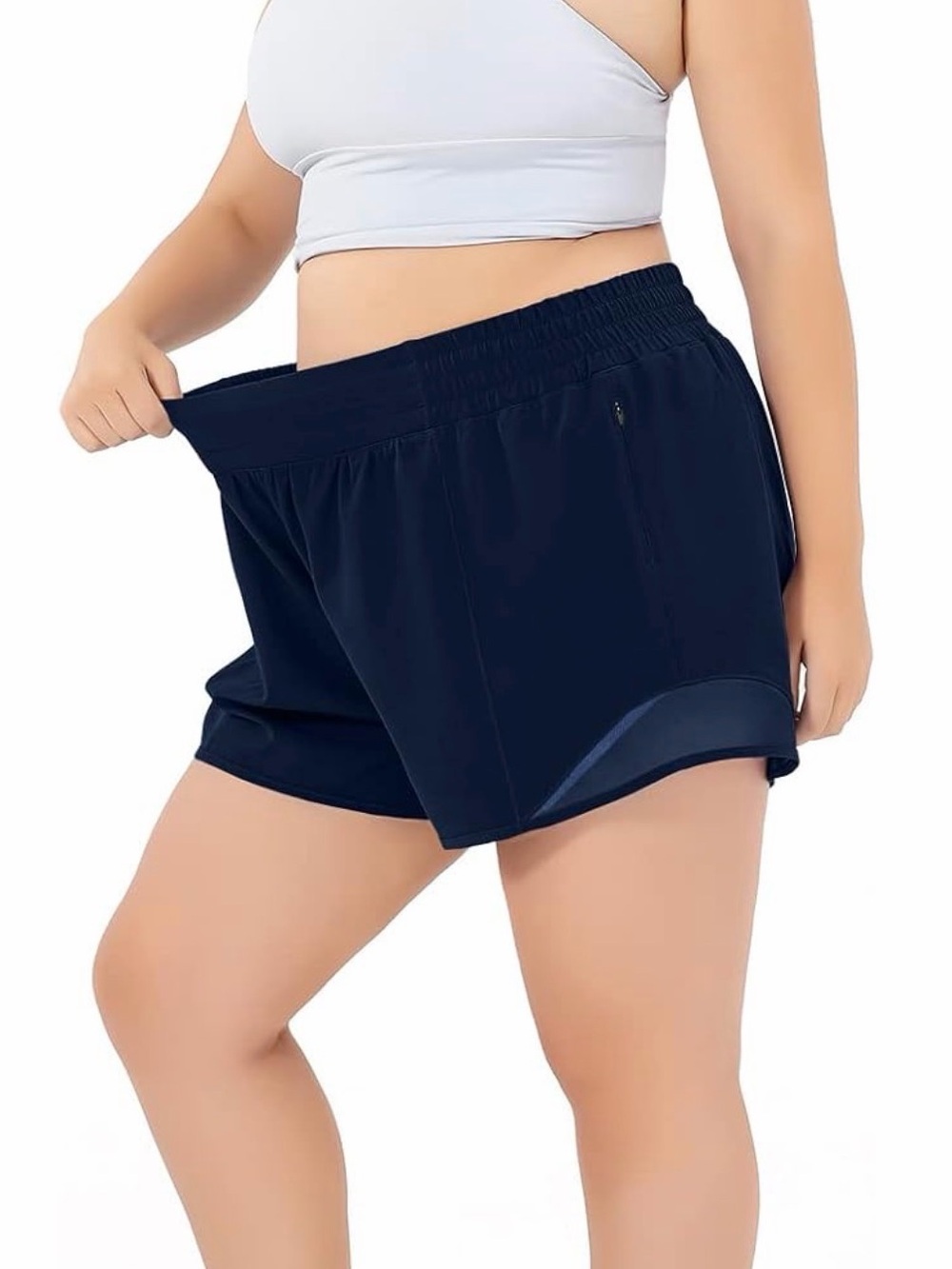 NWT MCEDAR High-Rise Navy Athletic Shorts for Women